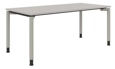 Schreibtisch mit 4-Fußgestell - höhenverstellbar 680 – 820 mm, Breite 1800 mm, Buche